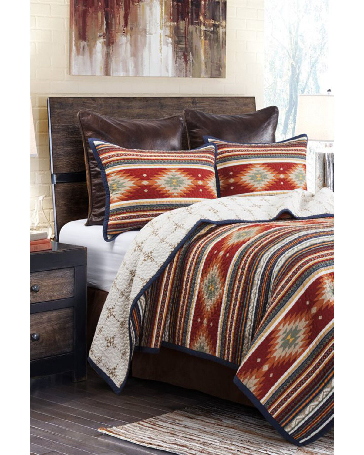 Image #1 - HiEnd Accents Del Sol King Quilt Set - 3 Piece, Multi, hi-res