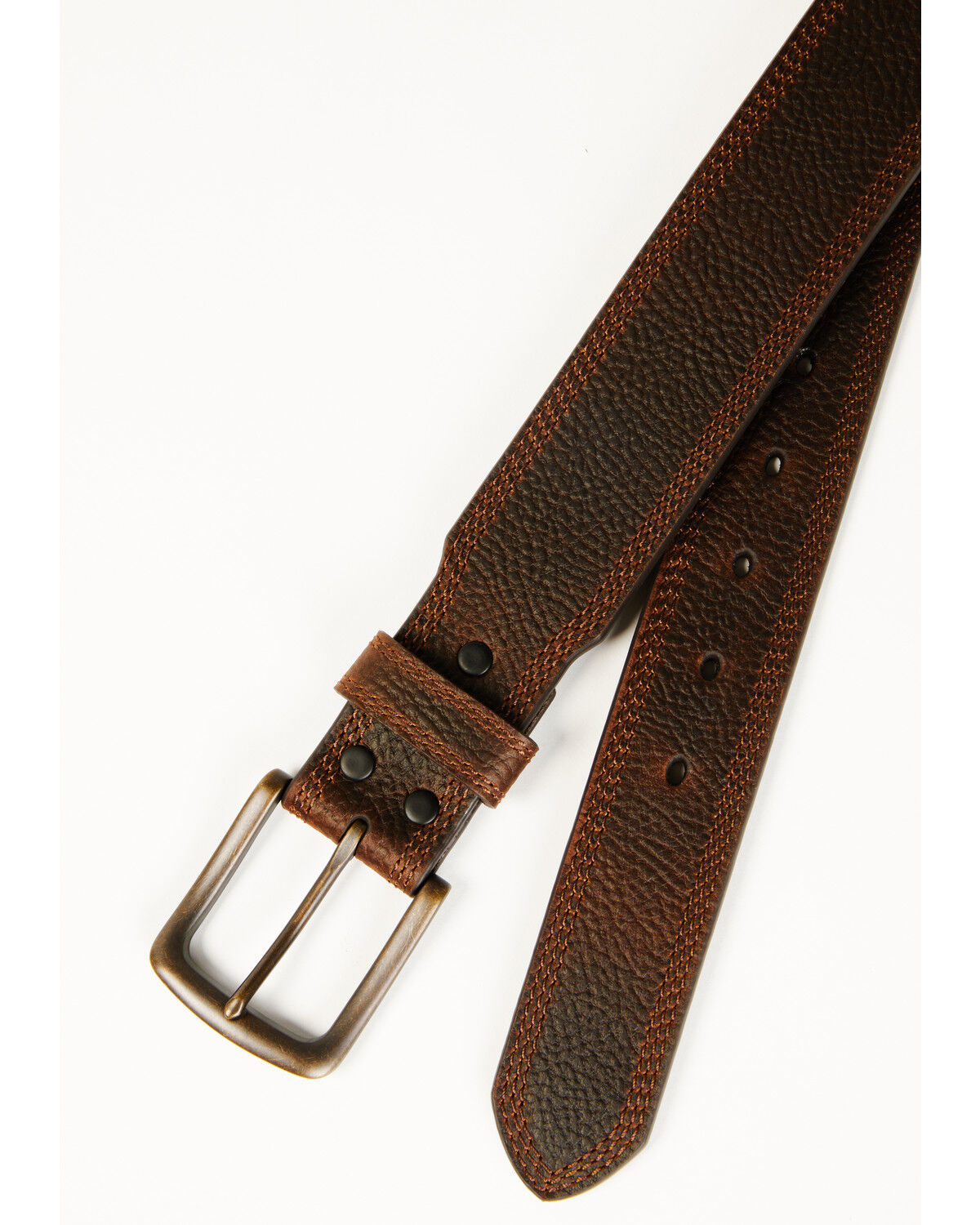 Image #2 - Hawx Men's Tapered Leather Work Belt, Brown, hi-res