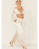 Image #2 - The Now Women's Lily Wrap Long Sleeve Crop Top, Cream, hi-res