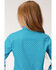 Amarillo Girls' Geo Core Long Sleeve Western Shirt , Turquoise, hi-res
