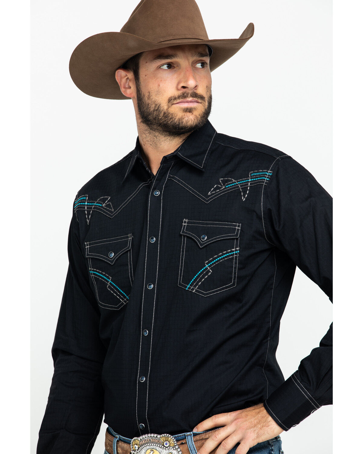wrangler embroidered western shirt
