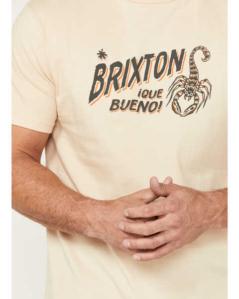 Image #3 - Brixton Men's Vinton Que Bueno Scorpion Short Sleeve Graphic T-Shirt , Cream, hi-res