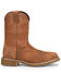 Image #2 - Double H Men's Workflex Waterproof Western Work Boots - Composite Toe, Brown, hi-res