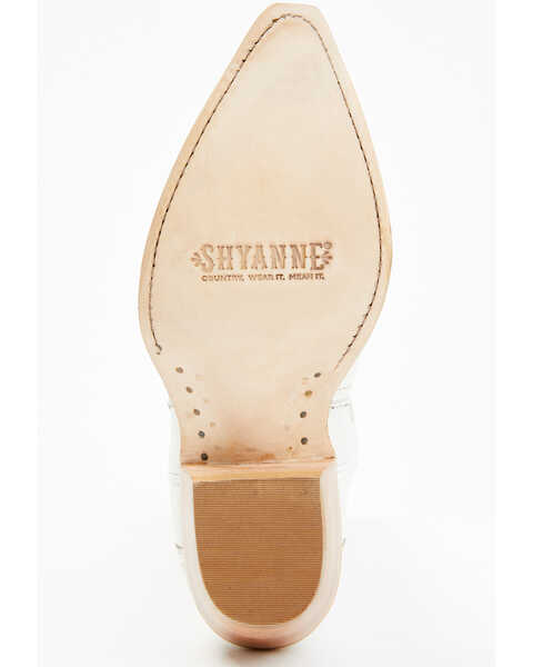 Image #7 - Shyanne Women's Fleur Western Boots - Snip Toe, White, hi-res