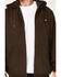 Image #3 - Hawx Men's Logo Quilted Hooded Zip Jacket, Brown, hi-res