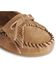 Image #2 - Women's Minnetonka Suede Kilty Moccasins, Taupe, hi-res