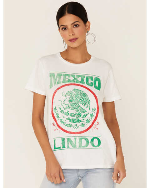 Goodie Two Sleeves Women's Ivory Mexico Graphic Short Sleeve Tee, Ivory, hi-res