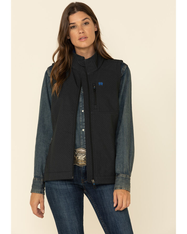 Cinch Women's Black Bonded Logo Vest Country Outfitter