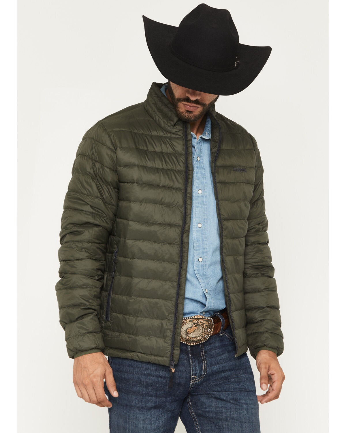 Resistol Men's Cold Bloq Puffer Jacket, Green, hi-res