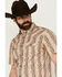 Image #2 - Moonshine Spirit Men's Victory Paisley Striped Short Sleeve Snap Western Shirt, Cream, hi-res