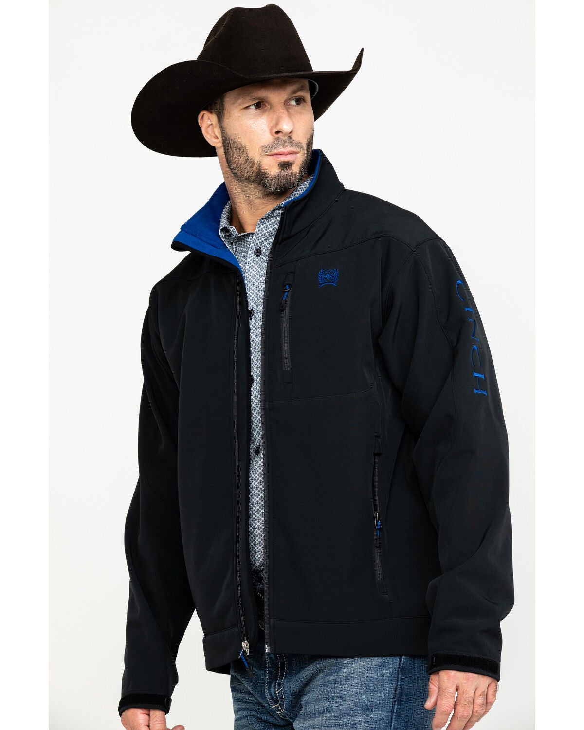 Image #3 - Cinch Men's Black Softshell Bonded Jacket , , hi-res