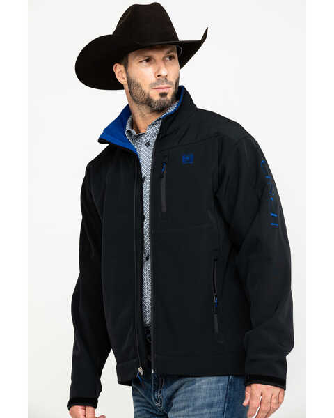Image #3 - Cinch Men's Black Softshell Bonded Jacket , , hi-res