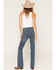 Image #3 - Rock & Roll Denim Women's Medium Wash Mid Rise Sculpted Vintage Bootcut Stretch Denim Jeans, Medium Wash, hi-res