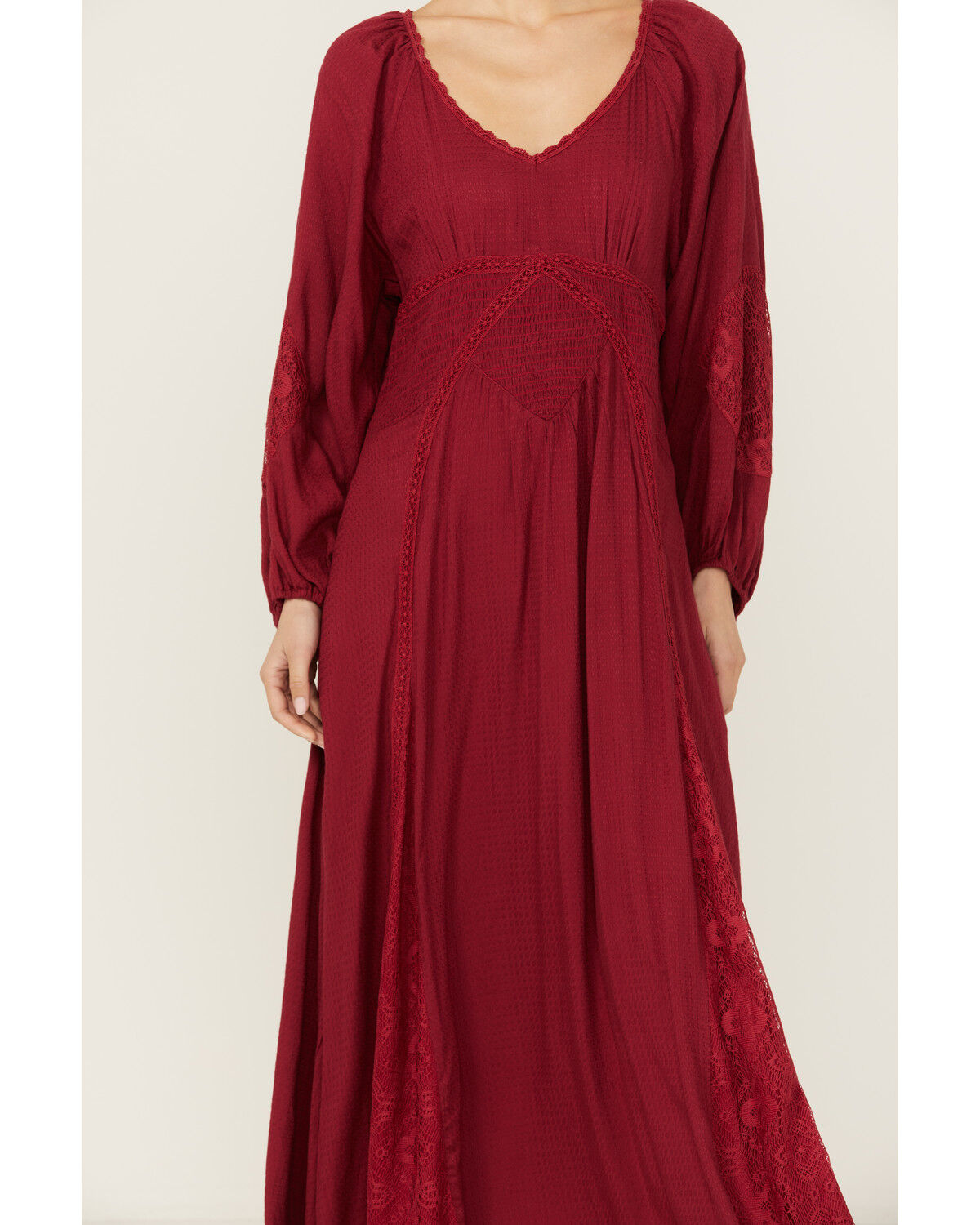 Image #3 - Gunit Solid Lace Women's Long Sleeve Maxi Dress, , hi-res