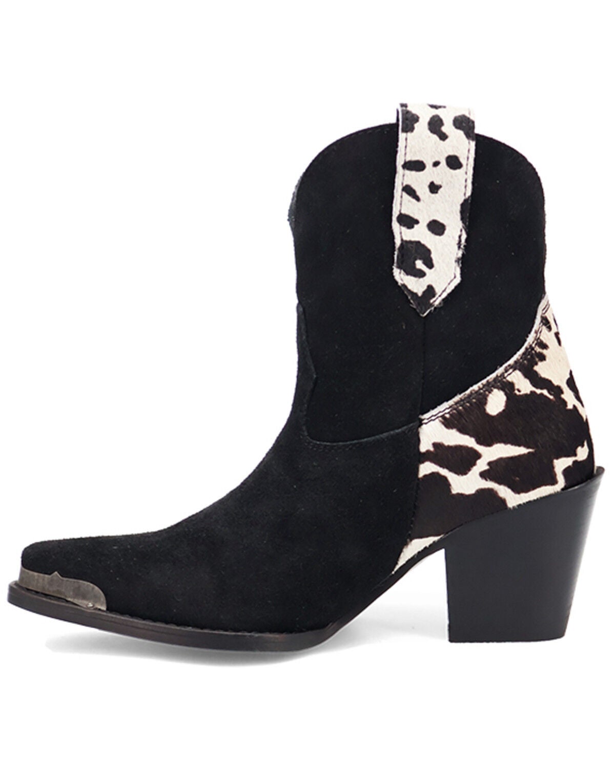 Image #3 - Dingo Women's Texas Charm Suede Booties - Snip Toe, Black, hi-res