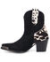 Image #3 - Dingo Women's Texas Charm Suede Booties - Snip Toe, Black, hi-res