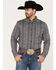 Image #1 - Cody James Men's Marsh Paisley Print Button Down Western Shirt , Purple, hi-res