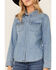 Image #2 - Idyllwind Women's Medium Wash Long Sleeve Signature Turquoise Snap Western Shirt, Medium Wash, hi-res