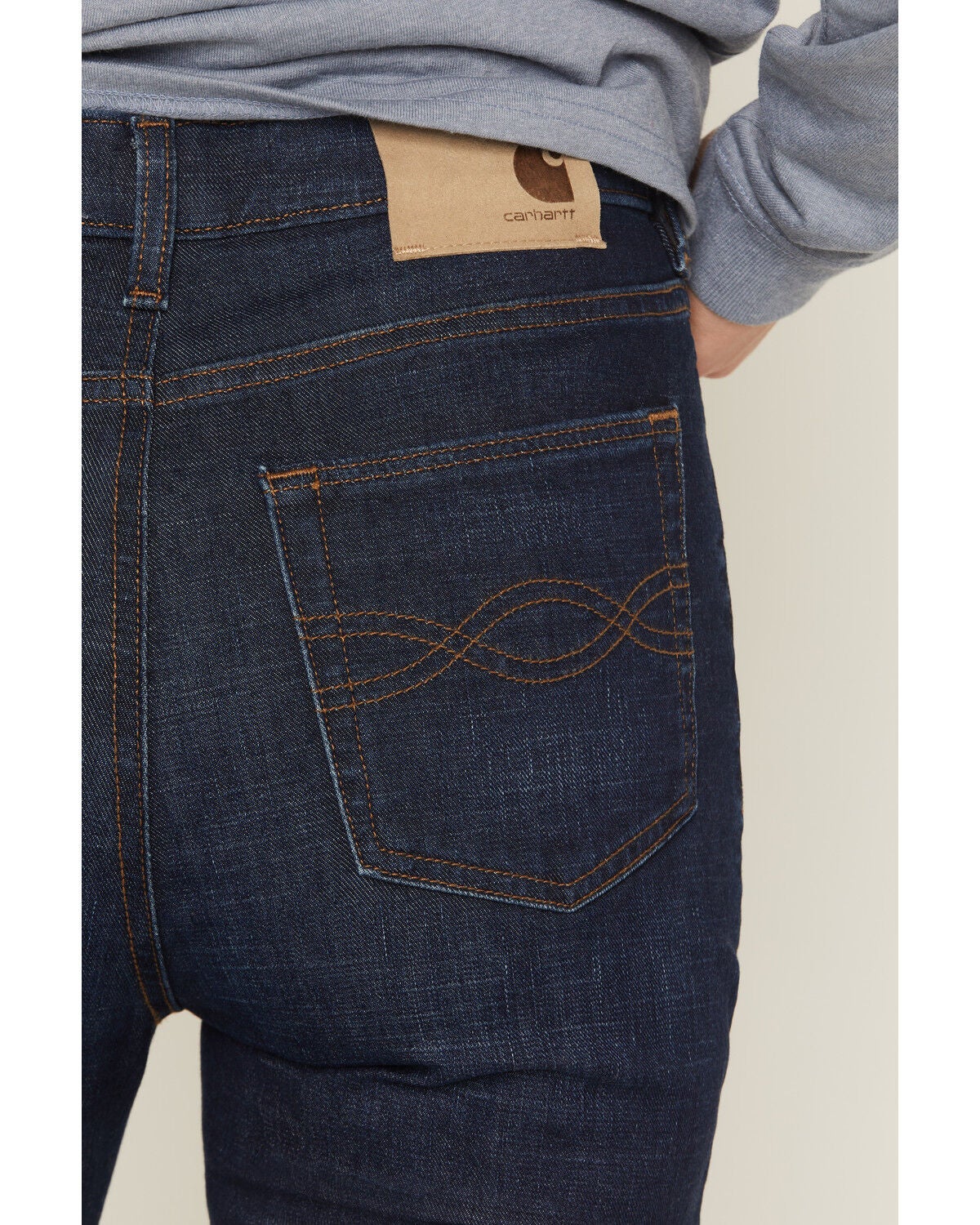 Image #4 - Carhartt Women's Tiller Stretch Denim Jeans, Dark Wash, hi-res
