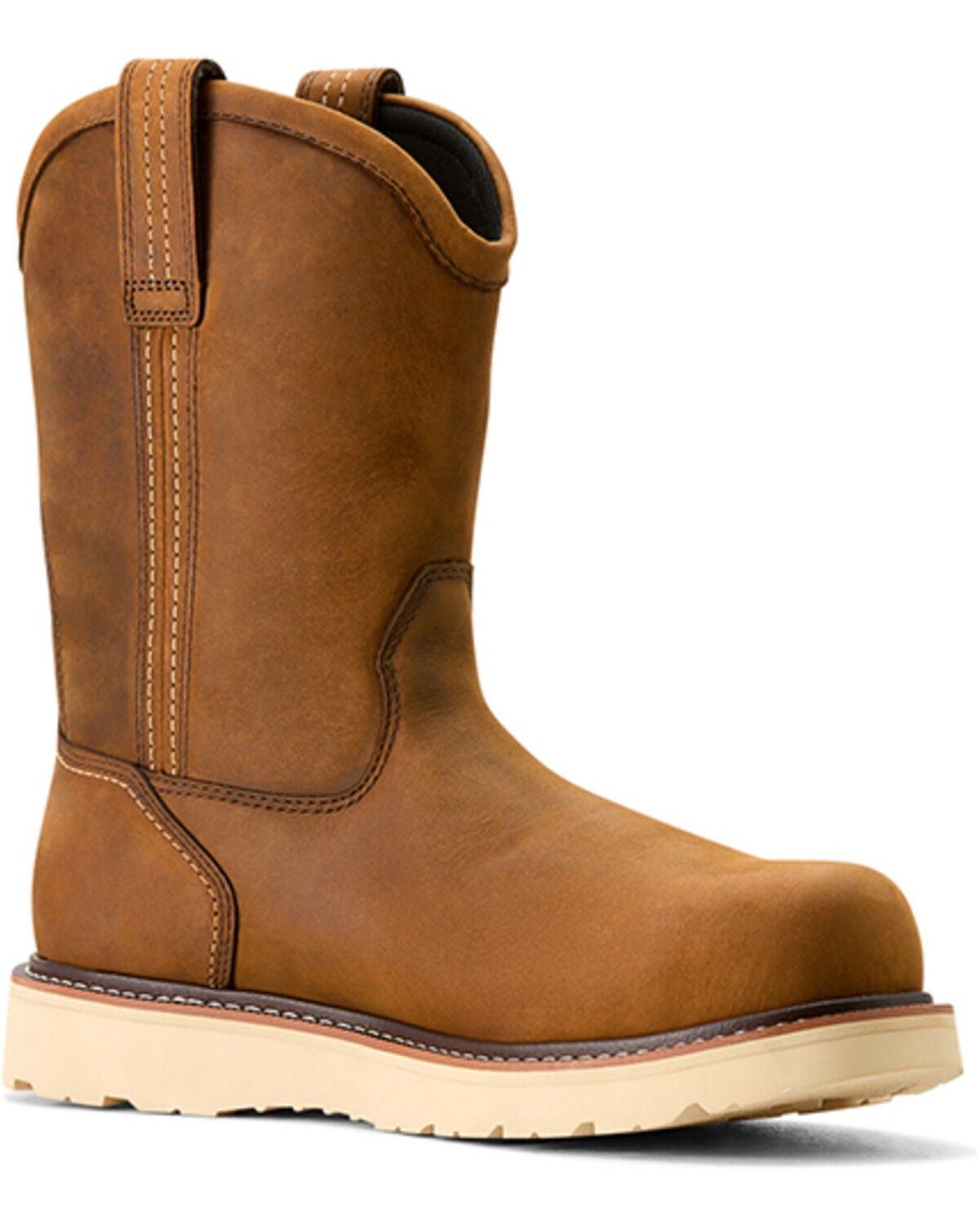 Ariat Men's Rebar Wedge Waterproof Work Boots - Composite Toe, Brown, hi-res