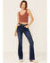Image #1 - Ranch Dress'n Women's Bootcut Serape Jeans, Blue, hi-res