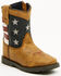 Image #1 - Smoky Mountain Toddler Stars and Stripes Western Boots - Square Toe, Distressed Brown, hi-res