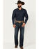 Image #1 - Rock & Roll Denim Men's Double Barrel Dark Vintage Wash Relaxed Straight Reflex Denim Jeans, Dark Medium Wash, hi-res