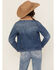 Image #4 - Shyanne Women's Saranac Dark Wash Sherpa Lined Denim Jacket, Dark Wash, hi-res