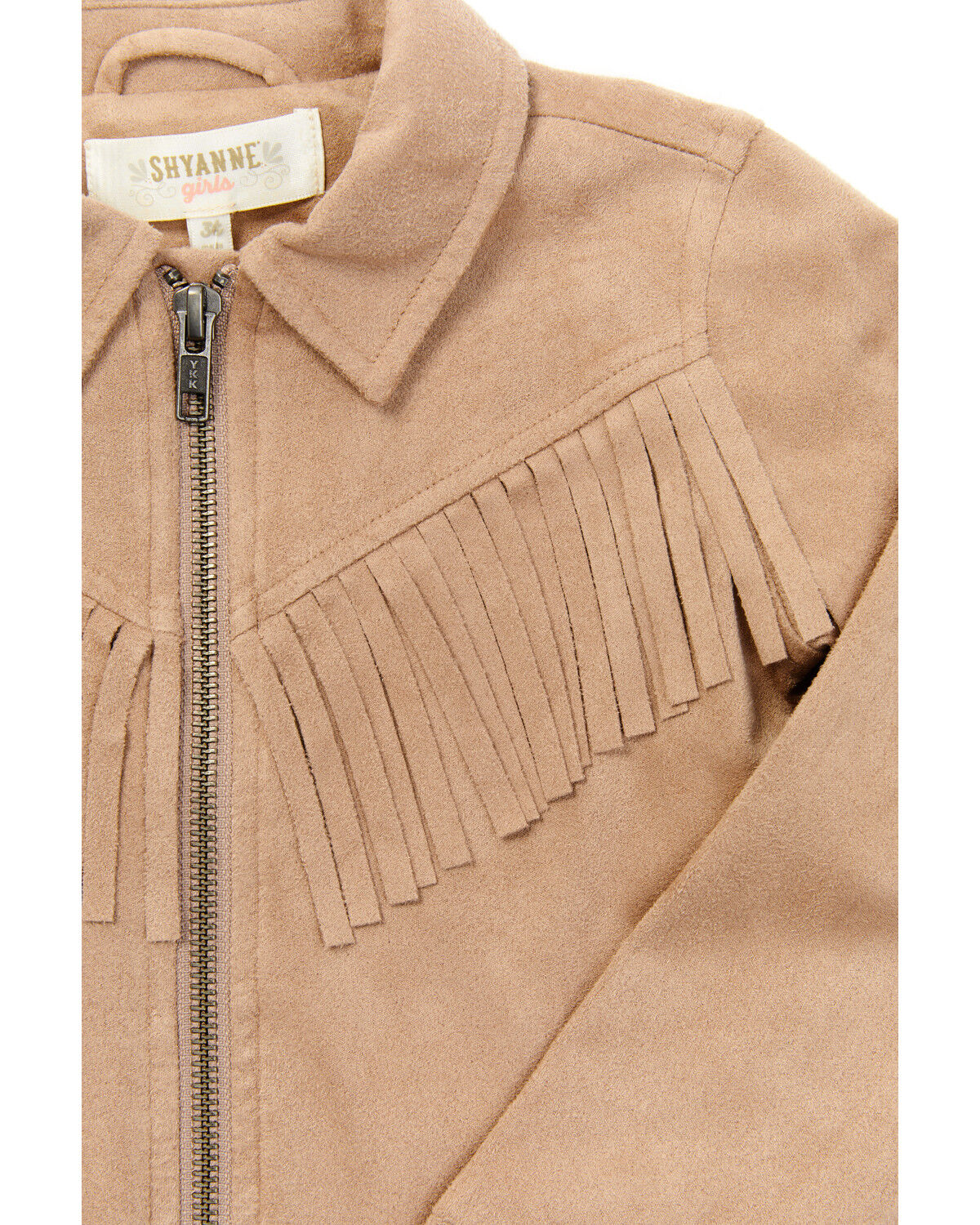 Image #2 - Shyanne Toddler Girls' Faux Suede Fringe Jacket, Tan, hi-res