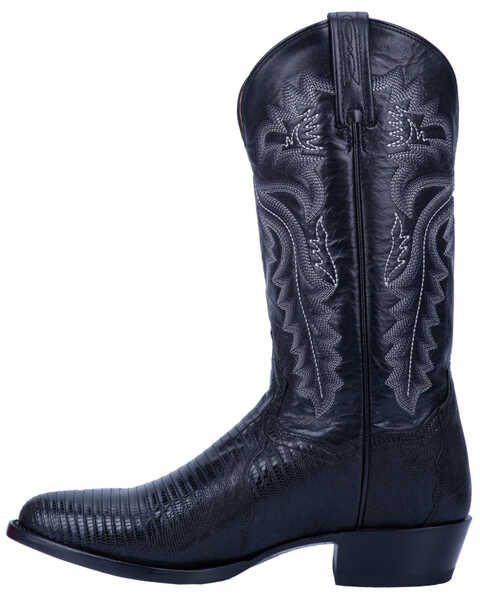 Image #3 - Dan Post Men's Winston Lizard Western Boots - Medium Toe, Black, hi-res