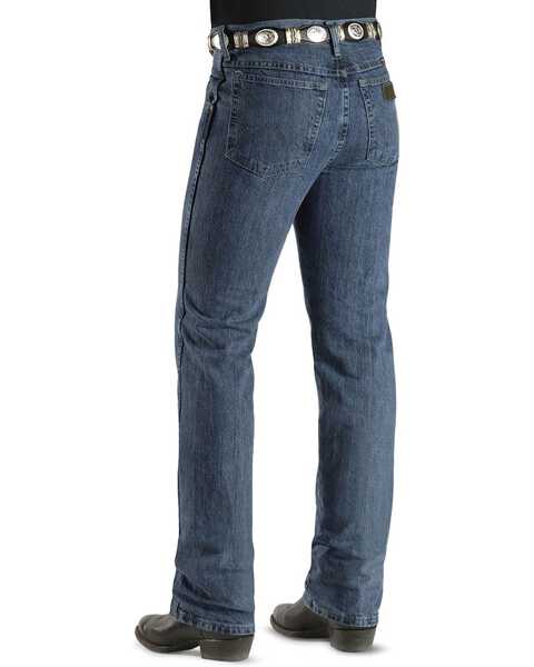 Image #1 - Wrangler Men's PBR Medium Wash High Rise Slim Jeans, Auth Stone, hi-res