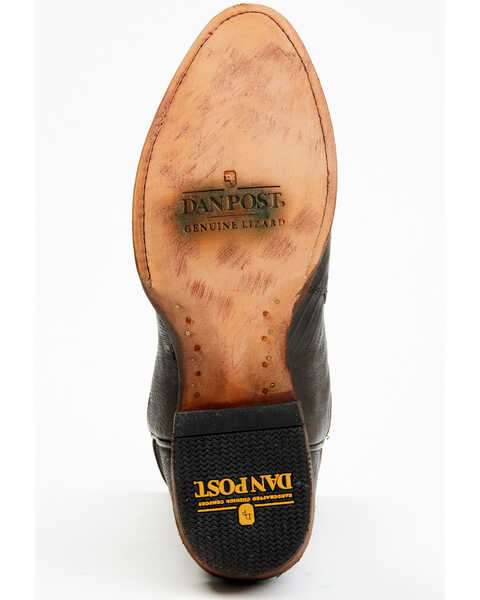Image #7 - Dan Post Men's Exotic Teju Lizard Leather Tall Western Boots - Round Toe, Dark Brown, hi-res