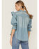 Image #3 - Free People Women's Louise Denim Top, Blue, hi-res