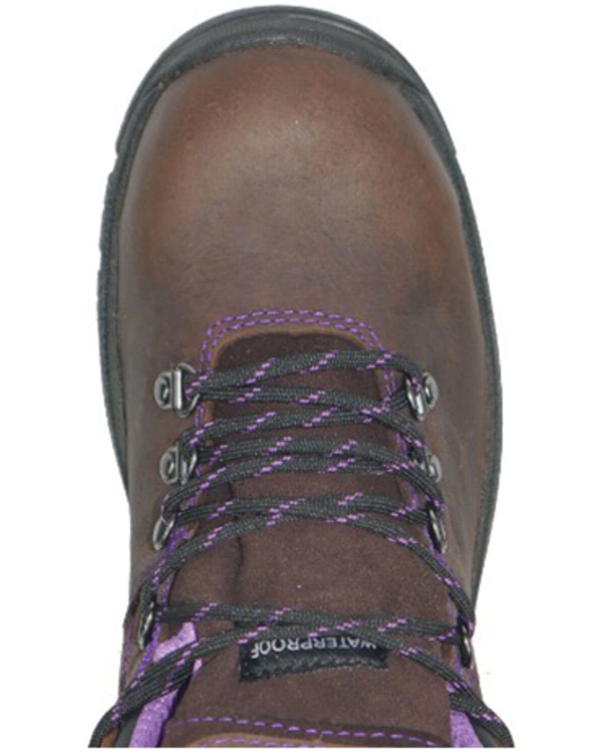 Image #6 - Hoss Women's 6" Lily Waterproof Work Boots - Steel Toe, Brown, hi-res