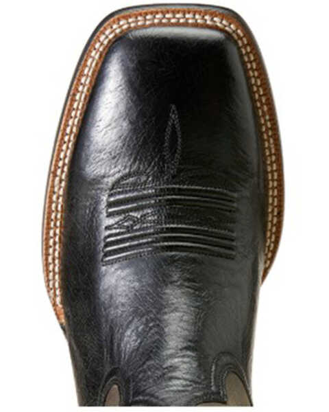 Image #4 - Ariat Men's Badlands Exotic Ostrich Western Boots - Broad Square Toe , Black, hi-res