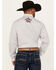 Image #4 - Wrangler Men's PBR Logo Printed Long Sleeve Snap Western Shirt, White, hi-res