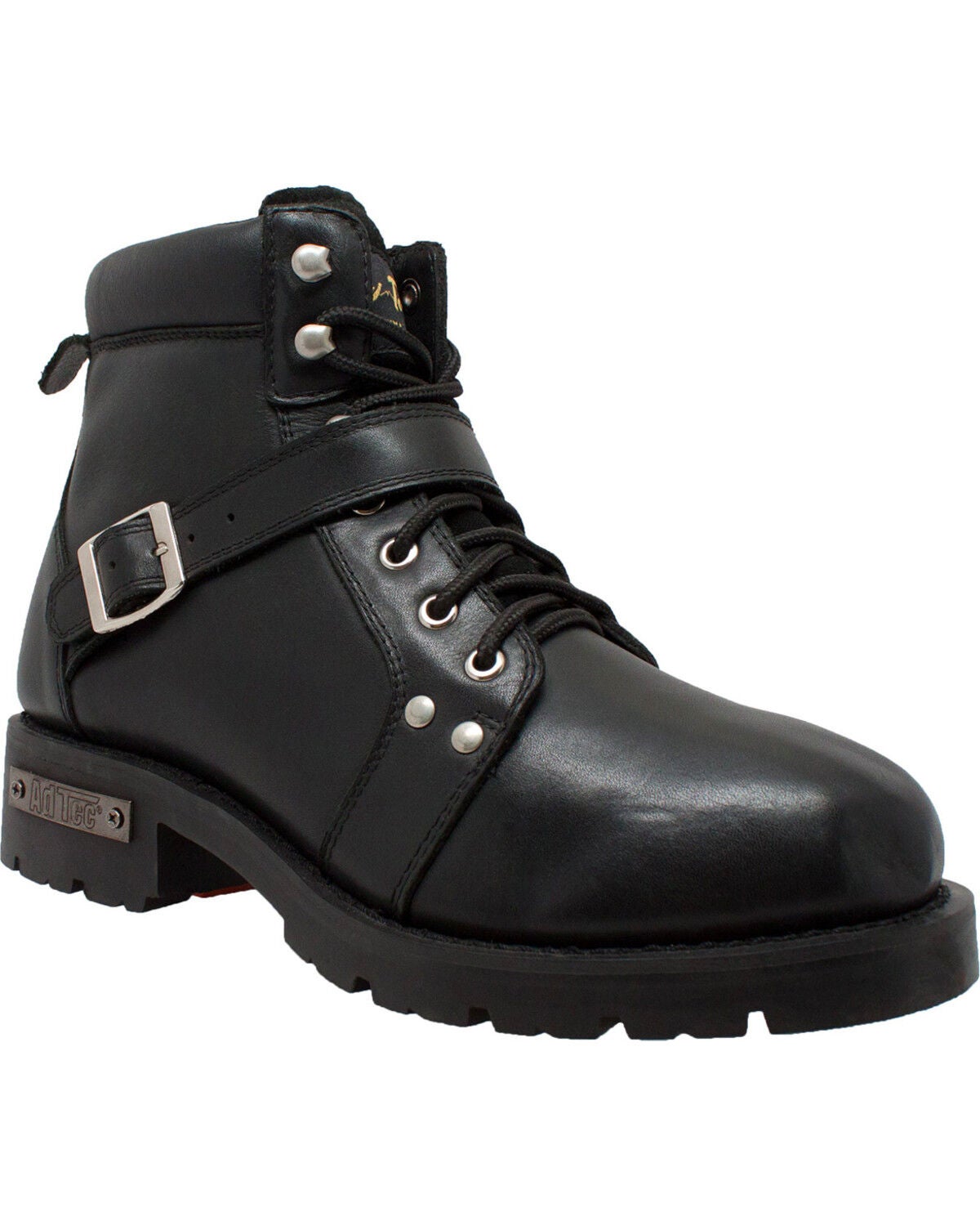 round toe biker boots