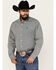 Image #1 - Cinch Men's Geo Print Long Sleeve Button-Down Western Shirt, Cream, hi-res
