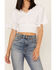 Image #3 - Talisman Women's Venus Swiss Dot Crop Top, White, hi-res