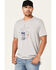 Image #2 - Moonshine Spirit&reg; Men's Simple Skully Graphic T-Shirt, Light Grey, hi-res