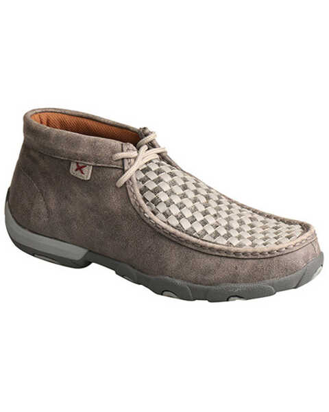Twisted X Women's Weave Gray Moccasin Shoes - Moc Toe, Grey, hi-res