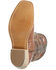 Image #7 - Smoky Mountain Men's Santa Fe Ostrich Print Performance Boots - Square Toe, Cognac, hi-res