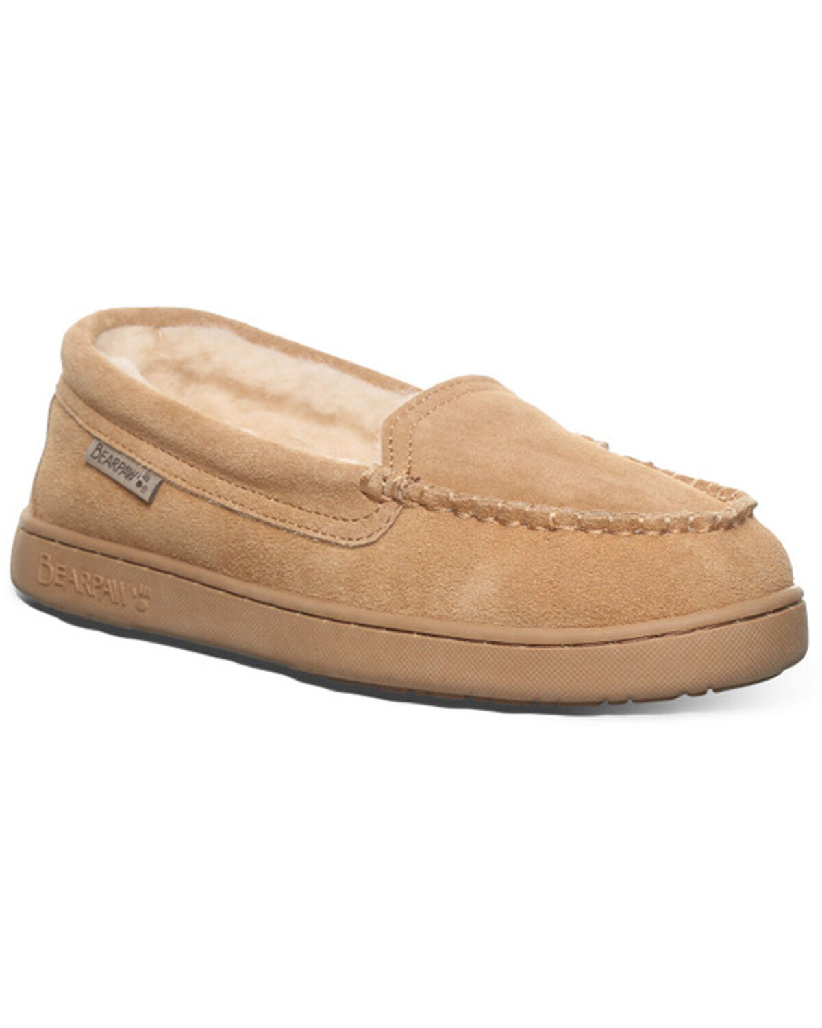 Image #1 - Bearpaw Women's Angel Moccasins - Moc Toe, Tan, hi-res