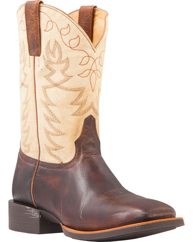 Rank 45 Men's Xero Gravity Embroidered Montana Performance Boots - Square Toe, Brown, hi-res