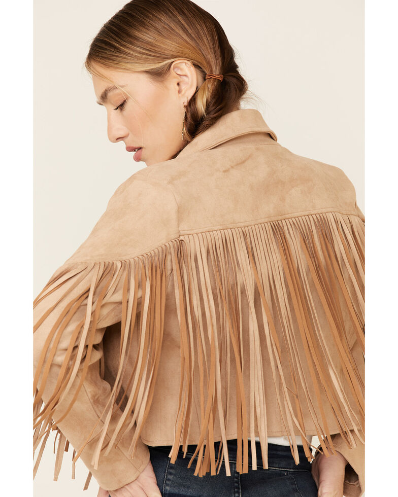 saints and hearts fringe jacket