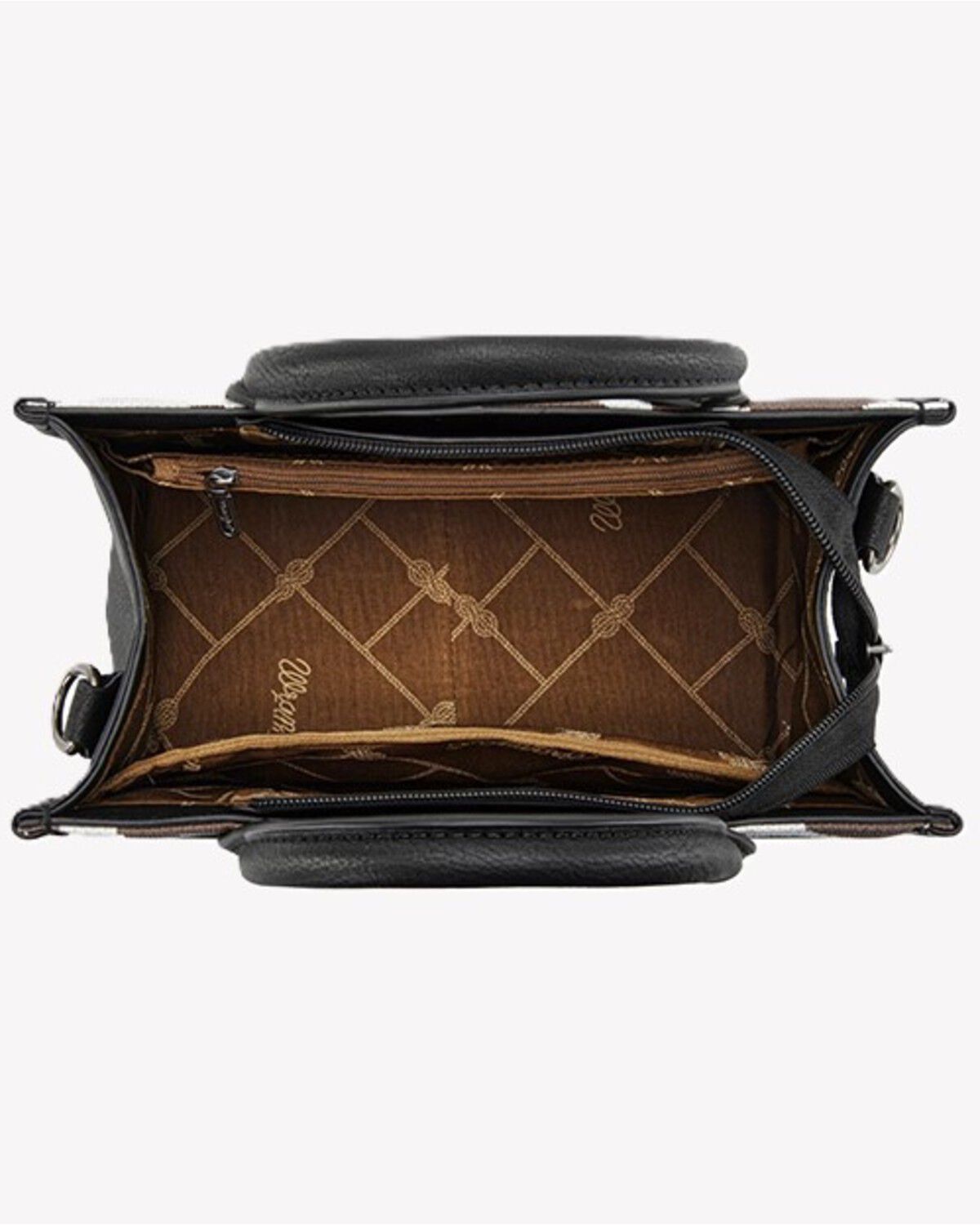 Image #3 - Wrangler Women's Cow Print Crossbody Tote Bag, Black, hi-res