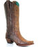 Image #1 - Corral Women's Tan Full Python Woven Cowgirl Boots - Snip Toe, , hi-res
