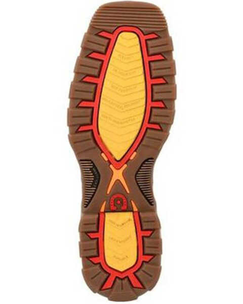 Image #7 - Durango Men's Saddle Waterproof Western Work Boots - Composite Toe, Brown, hi-res