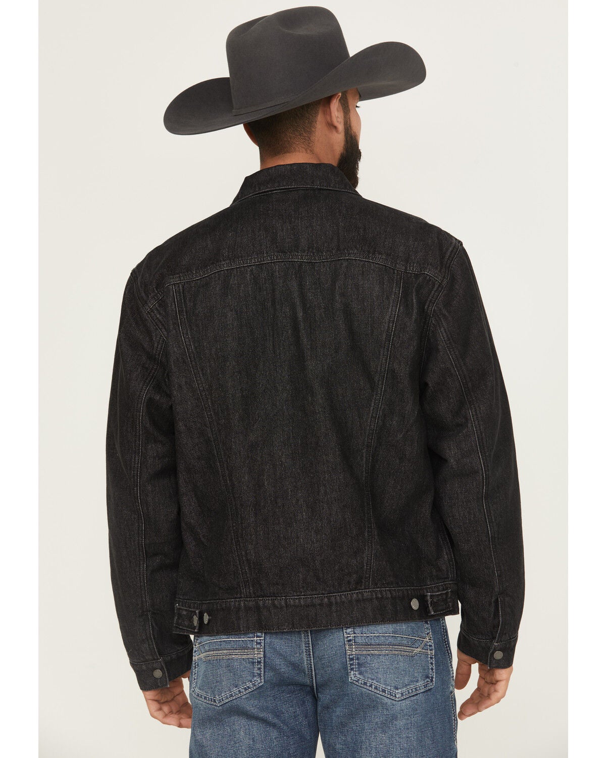 Image #4 - Wrangler Men's Blanket Lined Denim Jacket, , hi-res