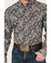 Image #3 - Cinch Men's Exploded Paisley Print Long Sleeve Button-Down Western Shirt, Charcoal, hi-res